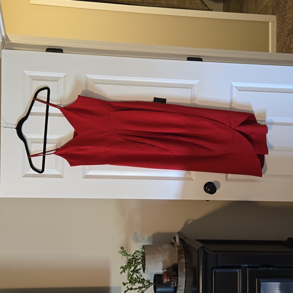 Lulu's Reinette Rust Red Midi Dress size medium